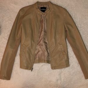 Leather nude colored jacket